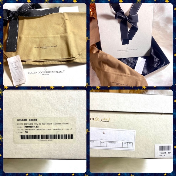 Golden Goose Bretagne Brown Leather Snakeskin Ankle Boots ~Western Moto Boots GG - Picture 11 of 16